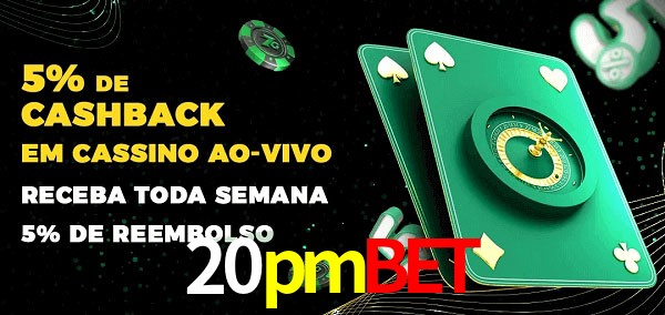 Promoções do cassino ao Vivo 20pmbet